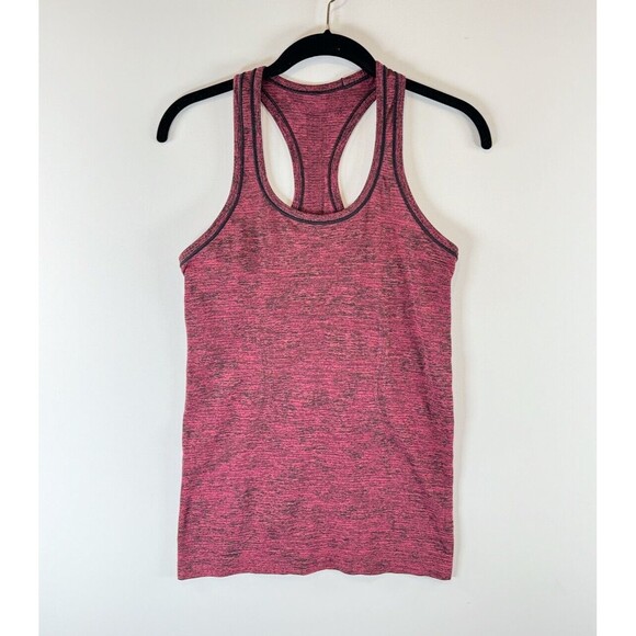 Lululemon Womens Top Pink Swiftly Tech Racerback Heather Tank Gym Running Size 6 - Picture 2 of 9